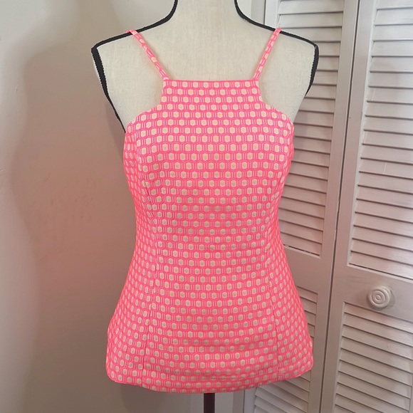 Lilly Pulitzer Tops - Lilly Pulitzer Neon Pink Costello Halter Top.  Size 8